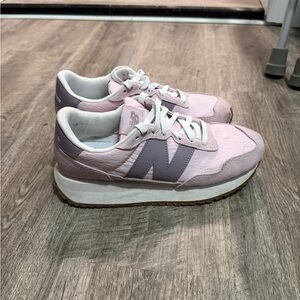 New Balance Women's Light Pink and Purple Sneakers